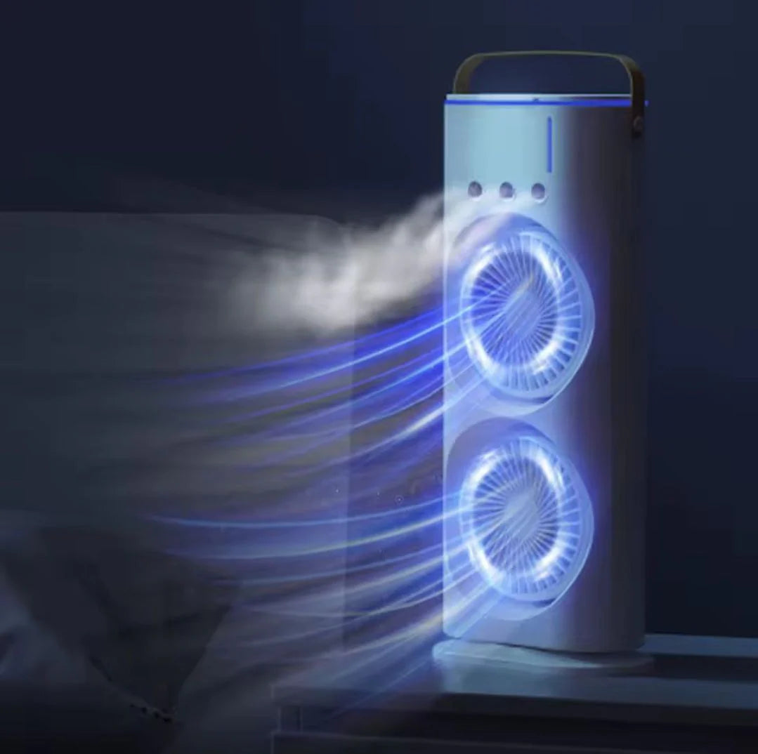 مروحة مكيف الهواء ذات الرش المزدوج Double headed spray air conditioner fan