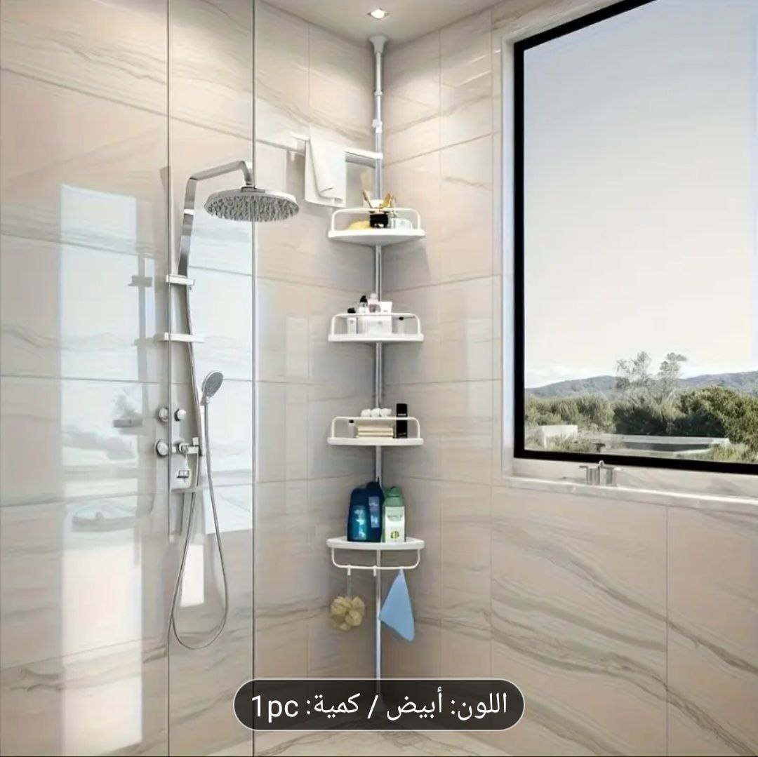 Étagère Réglable Télescopique, Acier Inoxydable, Triangle T1, Blanc