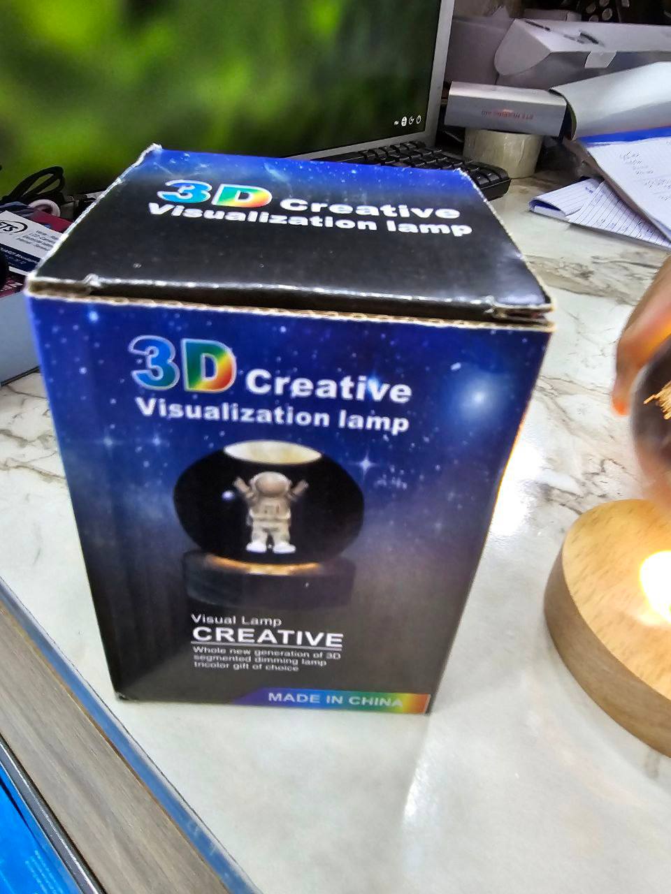 Lampe décorative en forme de boule cristal 3D