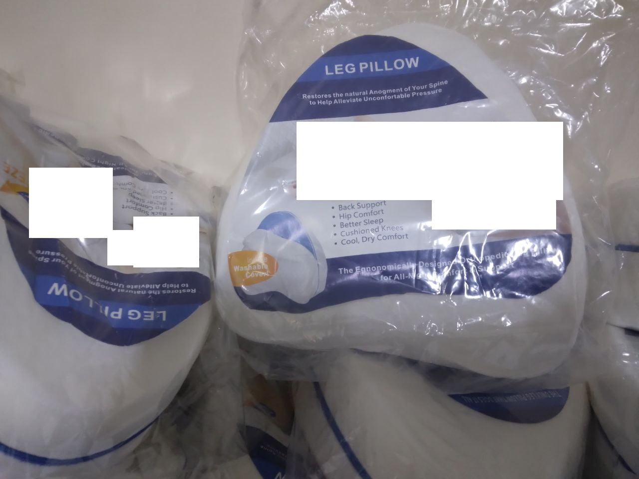 وسادة ركبة وساق تقويمية مصنوعة من إسفنج الذاكرة Coussin orthopédique de jambe de genou de coussin de mousse de mémoire