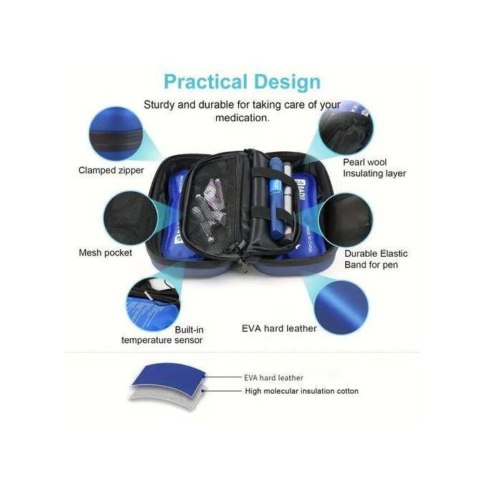 Boîte Isotherme pour les injections حقيبة تبريد وعزل لمرضى السكري محمولة