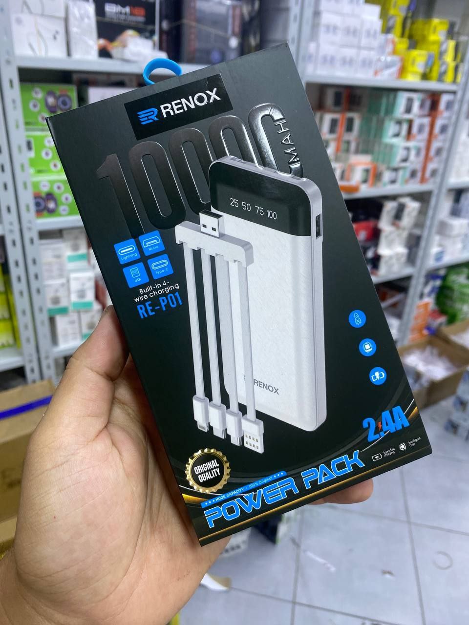 RENOX Power bank Baterie externe 10000mAh 2.4A