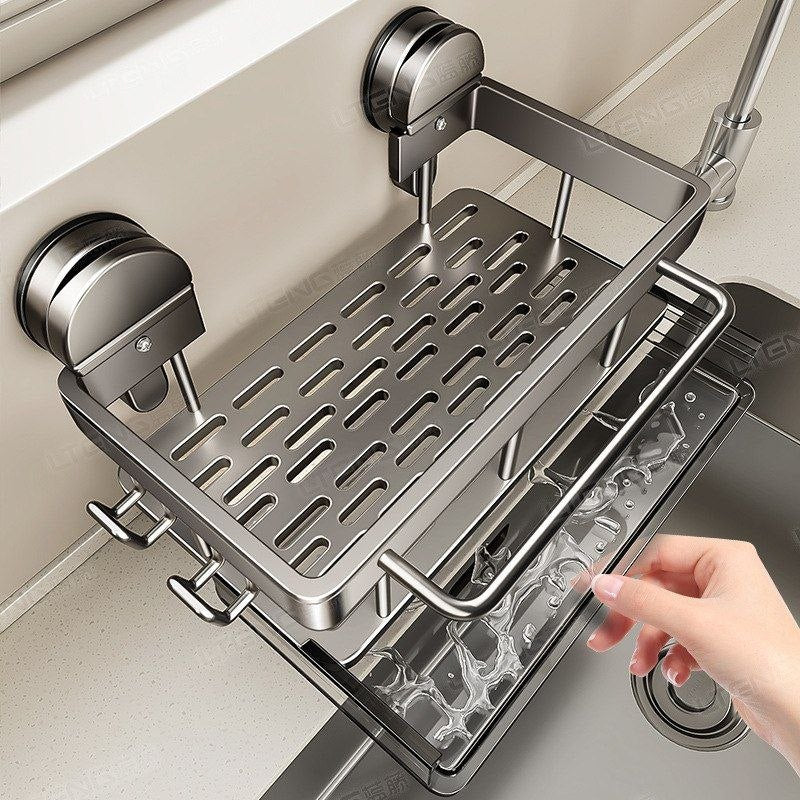 رف تخزين متعدد الوظائف مزود بأكواب شفط Etagère de rangement multifonction à ventouses