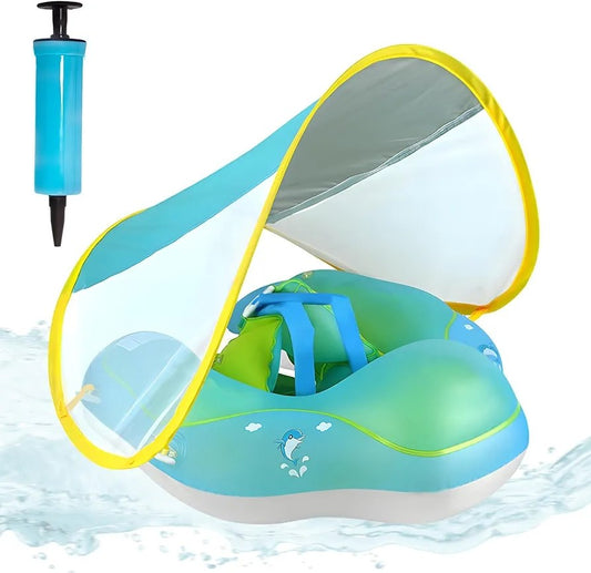 عوامة قابلة للنفخ للمسبح مع مظلة، للأطفال، عوامة للرضع Bouée gonflable avec auvent, pour enfants