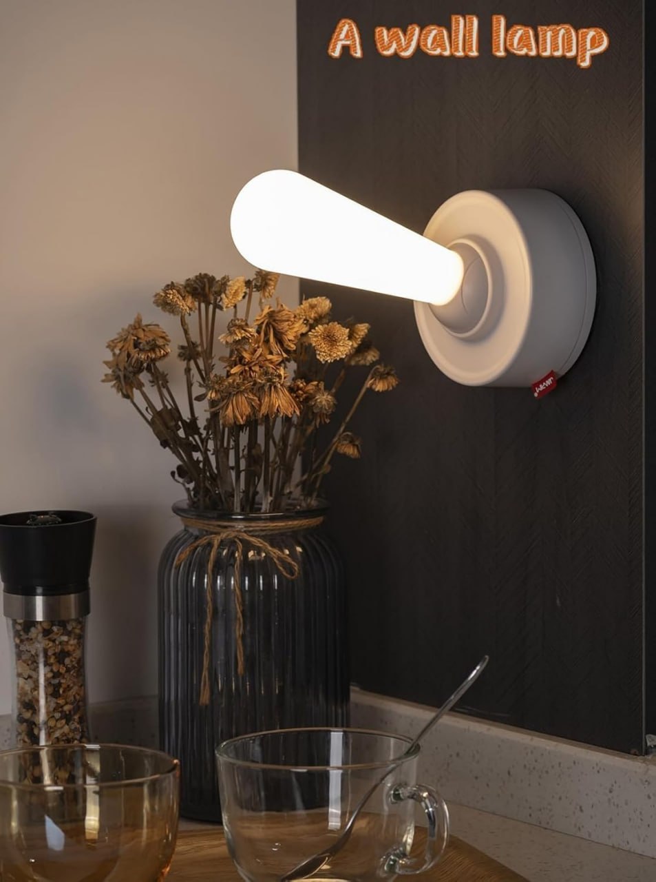 مصباح ليلي محمول يعمل بمفتاح تبديل، مزود بعصا تحكم، قابل لإعادة الشحن Lampe à interrupteur à levier, veilleuse portable avec joystick