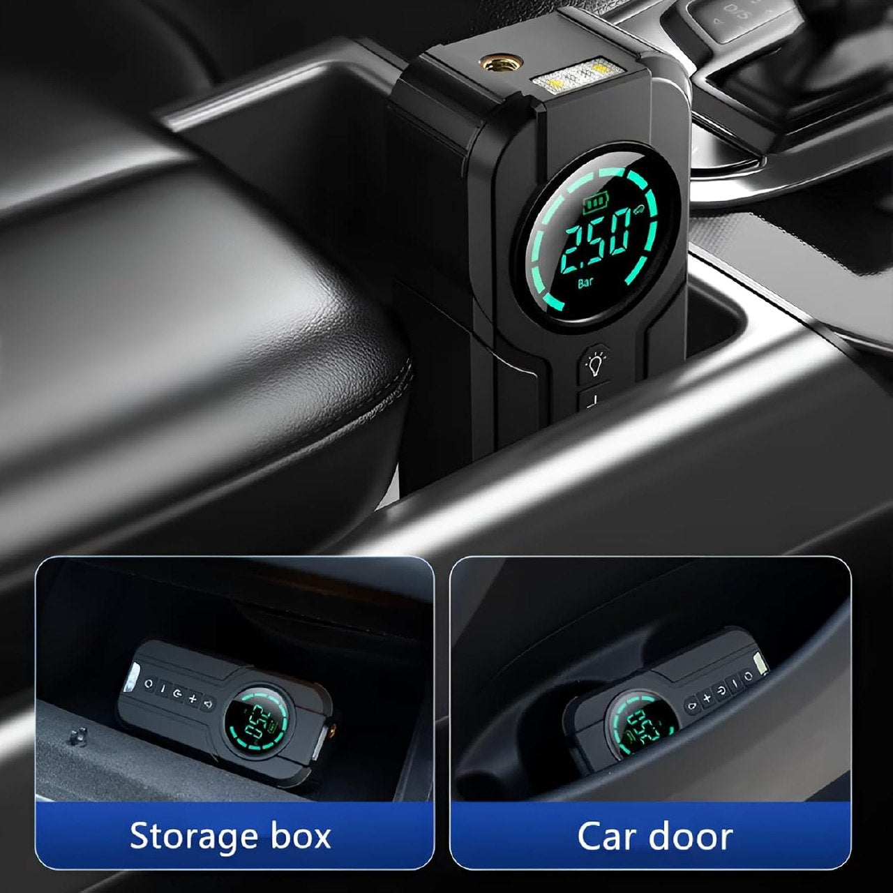 Compresseur d'air portable voiture automatique ضاغط هواء محمول للسيارات تلقائي