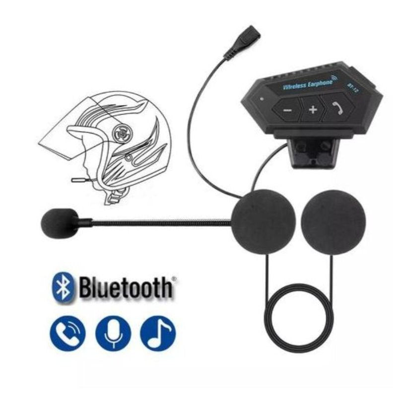 Motocycle BT Helmet Headset with Microphone سماعة رأس بلوتوث للخوذة للدراجات النارية مزودة بميكروفون