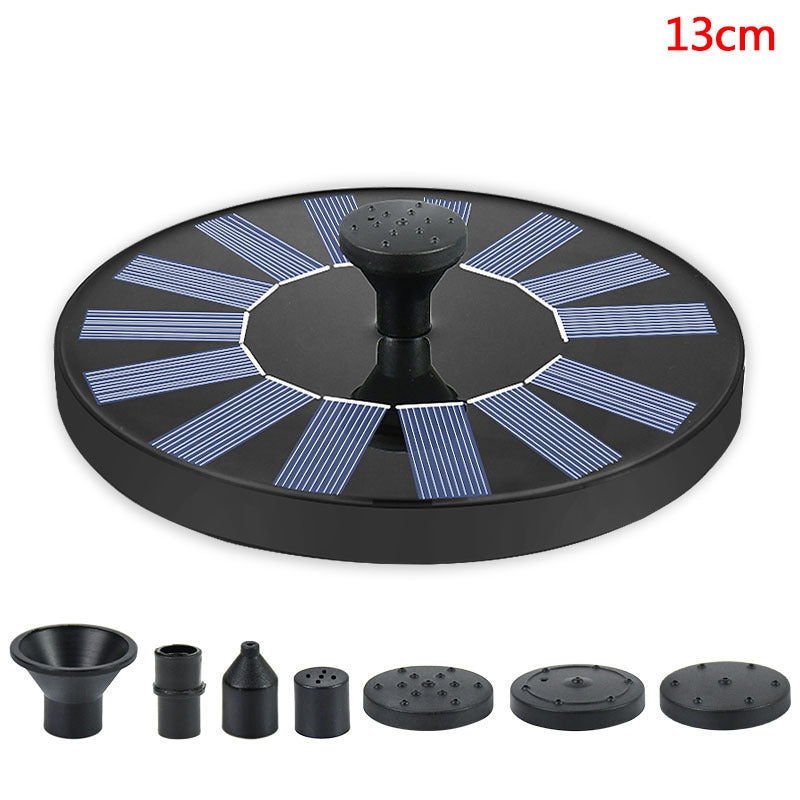 نافورة مياه شمسية صغيرة 13-16 سم، شلال لبركة السباحة Solar Fountain Mini fontaine d'eau solaire
