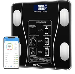 ميزان رقمي ذكي لقياس نسبة الدهون في الجسم ميزان الكتروني يعمل مع تطبيق Body Fat Scale balance impédancemètre connectée Balance Numérique Intelligente