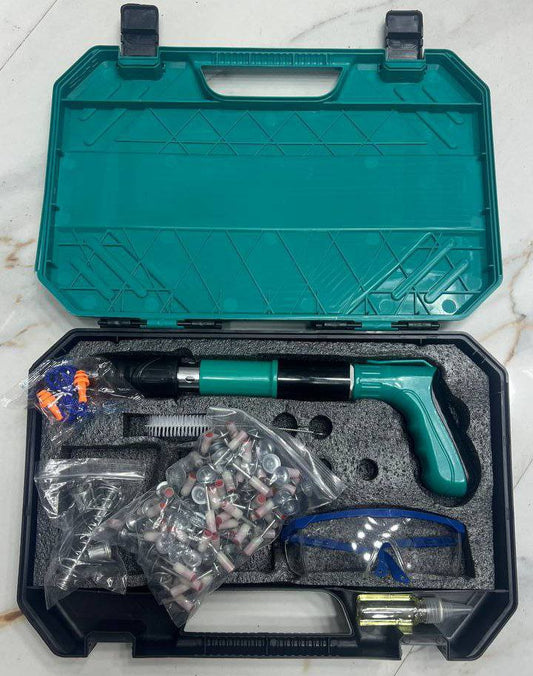 120 مسمار مجموعة التثبيت على الحائط مع مسدس يدوي وملحقاته Kit de fixation murale avec pistolet manuel et accessoires