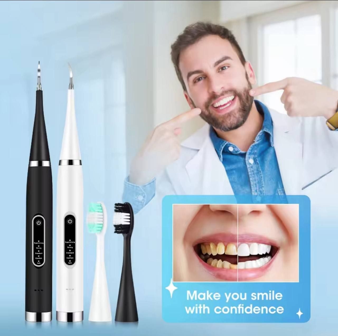 Electric Teeth Cleaner nettoyeur de dents électrique پاك العناية بالأسنان منظف الأسنان الكهربائي