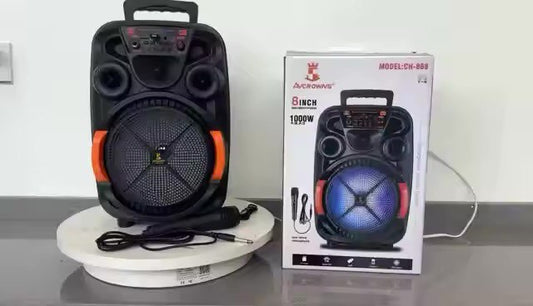 Speaker haut parleur et microphone 8inch 1000W