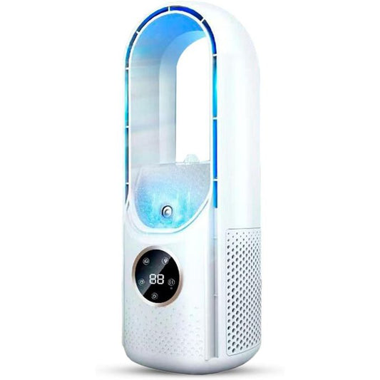 Mini Climatiseur, Humidificateur Ventilateur مبرد هواء محمول يعمل بمنفذ USB مكيف هواء صغير، مرطب هواء، ومروحة متعددة الوظائف