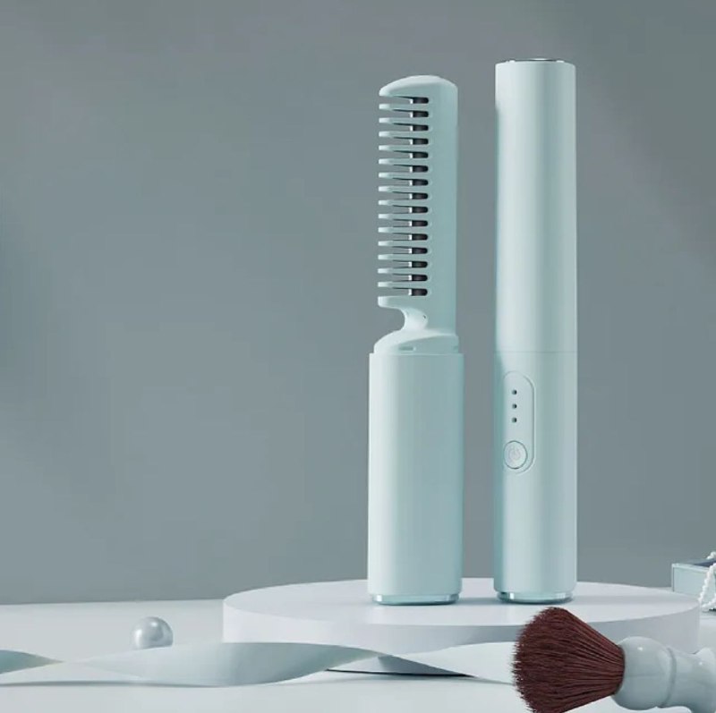 مشط حراري للشعر بحجم صغير وقابل للشحن عبر USB Portable Hair Straightening Tool USB Chargeable