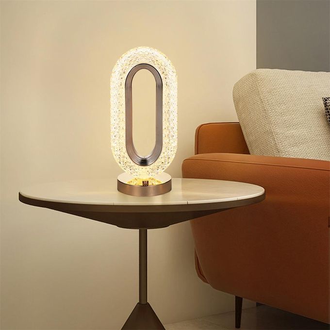 مصباح طاولة فاخر يعمل باللمس بتقنية LED Lampe de Table LED Tactile en cristal de LUXE