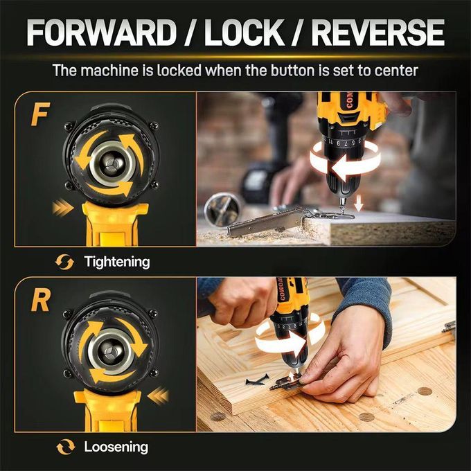 مثقاب لاسلكي قابل لإعادة الشحن Perceuse Visseuse Sans Fil Rechargeable 21V