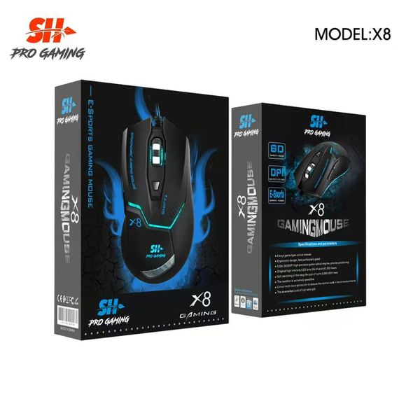 SH x7 souris gaming RGB 7 boutons