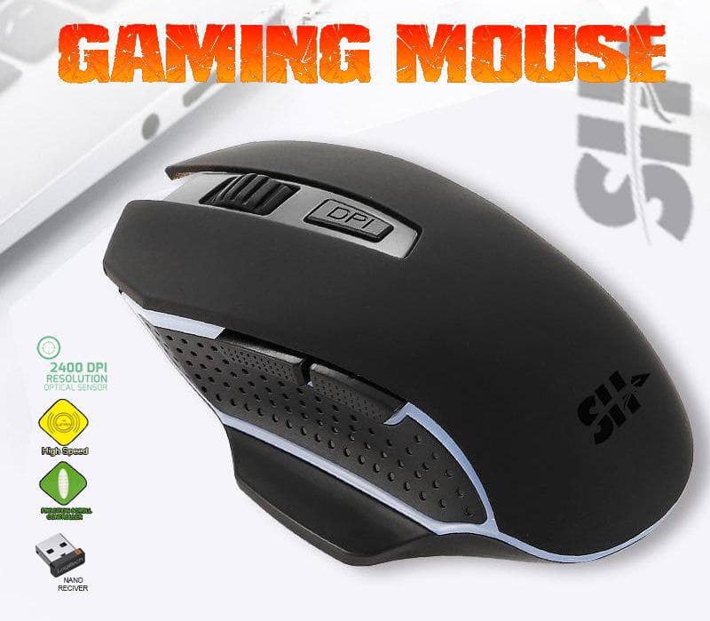 sh v7 souris gaming 2400 dpi rgb comforable precise double click 2.4G