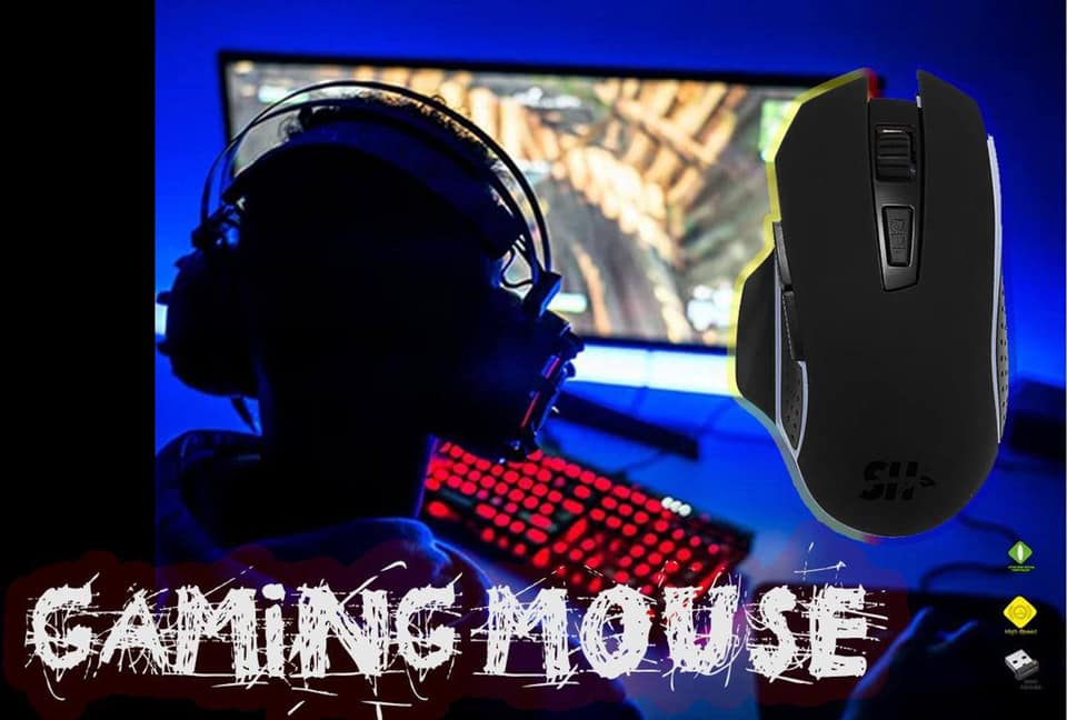 sh v7 souris gaming 2400 dpi rgb comforable precise double click 2.4G