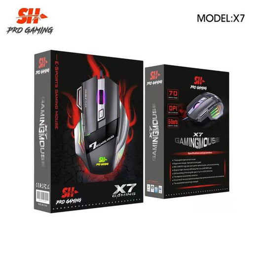 SH x7 souris gaming RGB 7 boutons