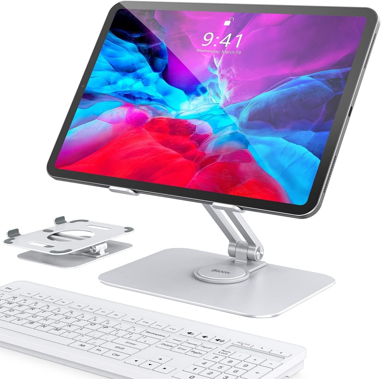 حامل آيباد، حامل آيباد قابل للتعديل، حامل لوحي مكتبي Support pour iPad, support réglable pour tablette