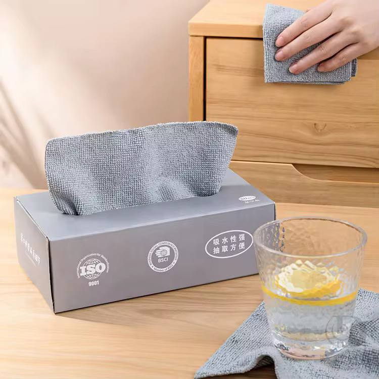 Boîte de 20 Serviettes en Microfibre Lavables et Réutilisables لبة من 20 منديلًا من الألياف الدقيقة القابلة للغسل