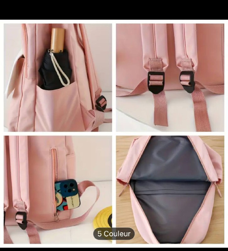 Sac dos scolaire 4pcs