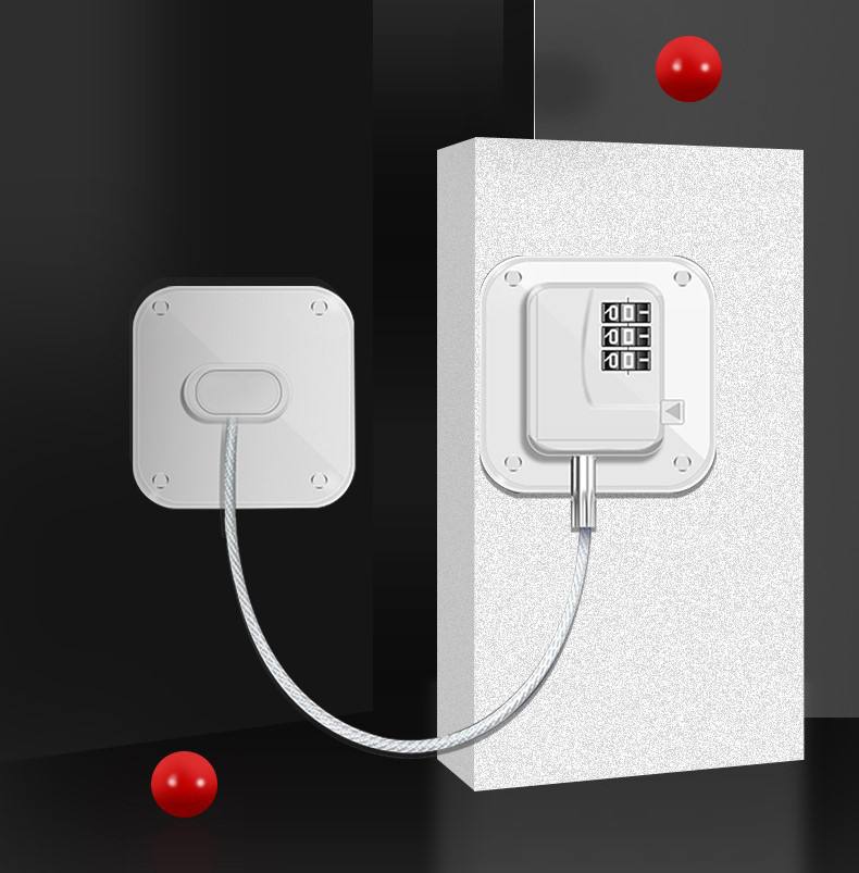 Verrou de sécurité de fenêtre à mot de passe قفل أمان مُحسّن بكلمة مرور للنوافذ لحماية الثلاجة وقفل الأطفال وأبواب الخزانة