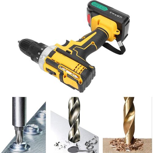 مثقاب ومفك براغي لاسلكي احترافي مع بطاريتين وملحقات Perceuse et Visseuse Professionnelle Sans Fil Avec 2 Batteries Et Accessoires