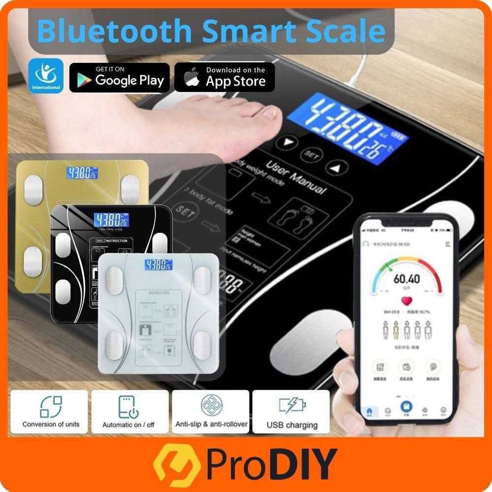 Bluetooth Smart Scale Balance intelligente Bluetooth ميزان ذكي بتقنية بلوتوث