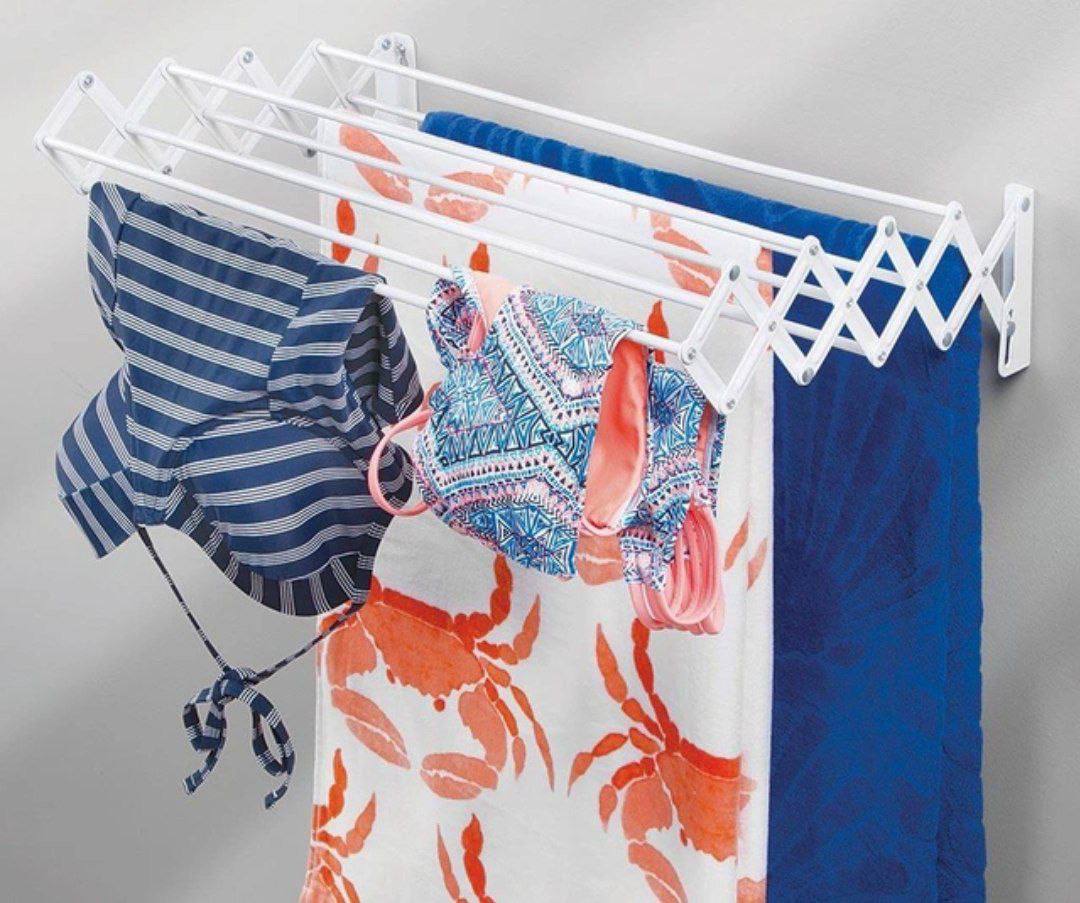 مجفف ملابس جداري قابل للتمدد بتصميم الأكورديون Sèche-linge mural extensible en accordéon