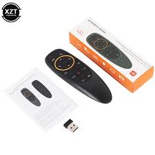 جهاز تحكم 4في1 ماوس هوائي تحكم صوتي Télécommande vocale G10S Pro BT Air Mouse 2.4G Gyroscope sans fil, apprentissage IR, pour X96 H96 T95 MAX X88 PRO, Android TV Box HK1