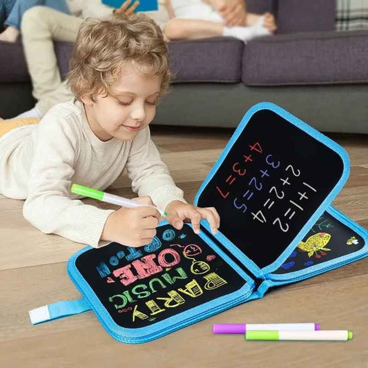 Bloc-Notes Portable Réutilisable pour Enfants avec Stylos