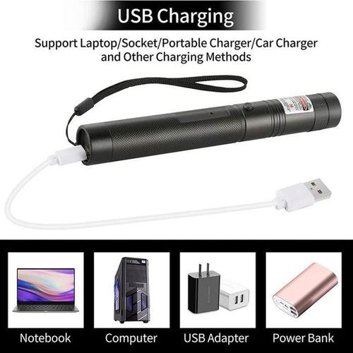Laser Pointer aser Vert 303 USB Charge Haute Puiss