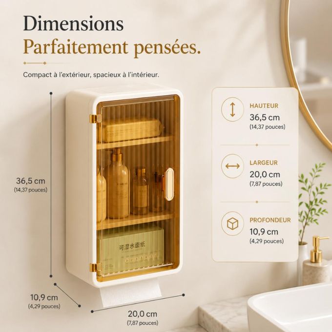 منظم جداري للحمام Organisateur Mural de Salle de Bain