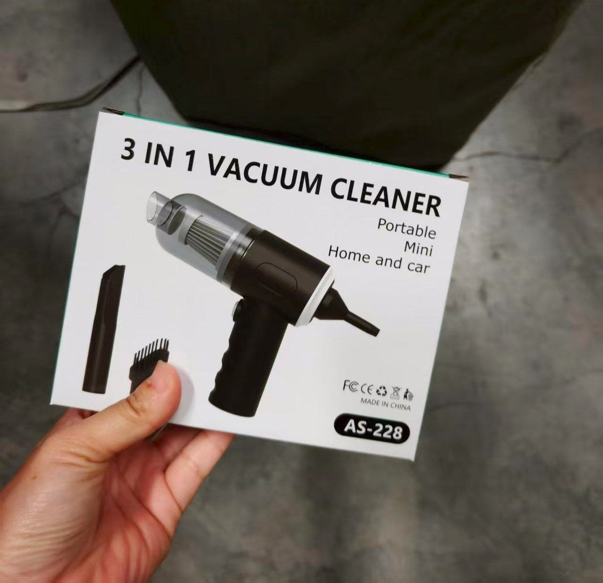 Aspirateur portable 3 en 1, mini voiture et maison AS-228 مكنسة كهربائية صغيرة محمولة 3 في 1 للسيارة أو المنزل AS-228