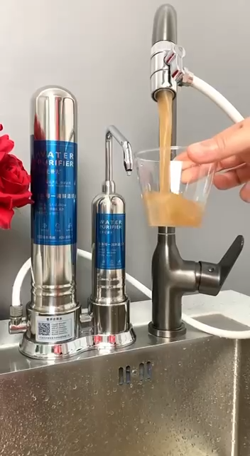 Purificateur d'eau domestique en acier inoxydable Filtre جهاز تنقية المياه المنزلي المصنوع من الفولاذ المقاوم للصدأ