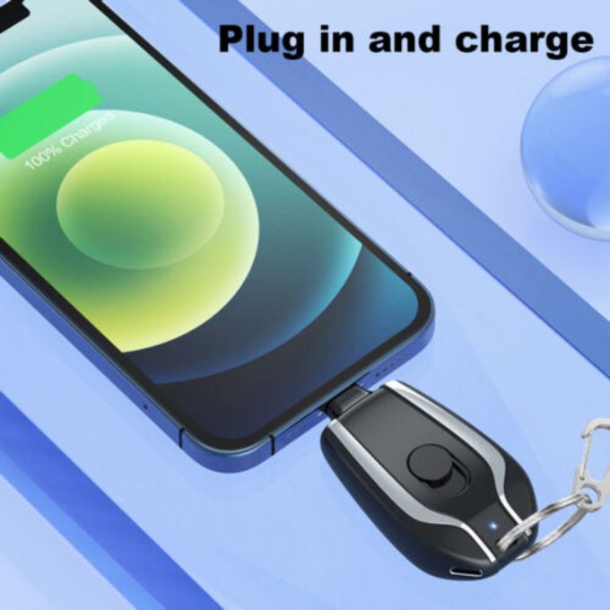 شاحن USB صغير محمول لأجهزة iPhone مع سلسلة مفاتيح POWER POD Petit Power Bank de iPhone Portable Compact USB avec Porte-Clés