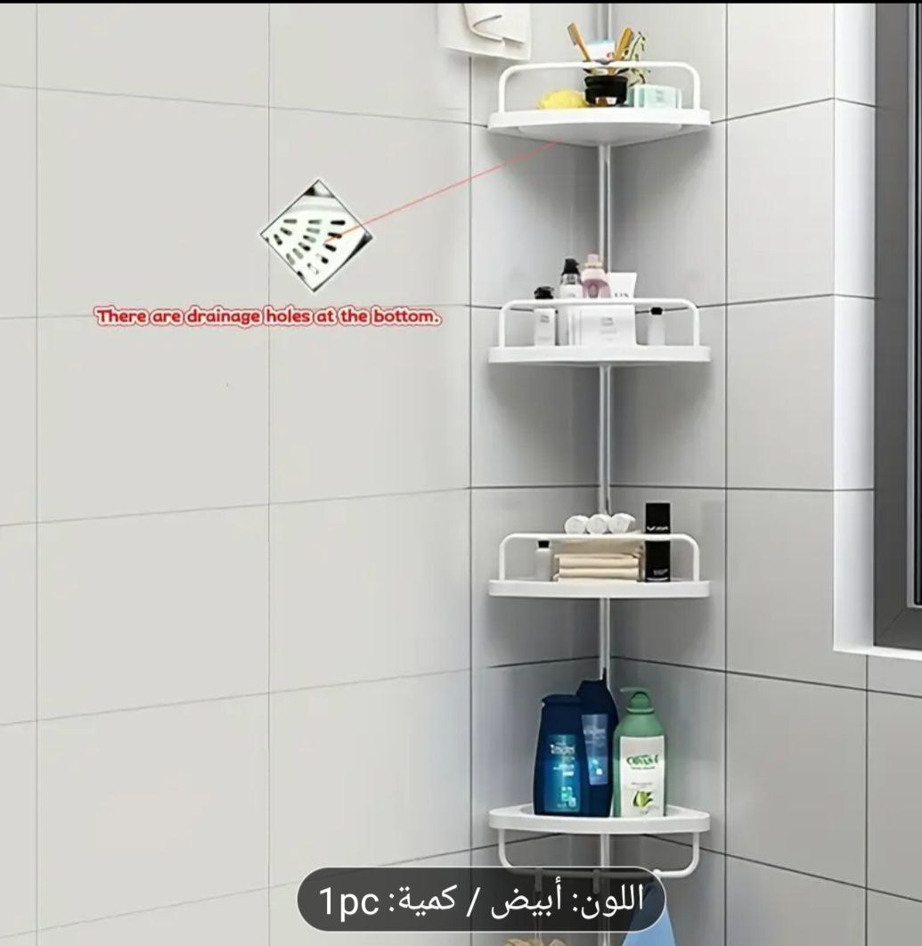 Étagère Réglable Télescopique, Acier Inoxydable, Triangle T1, Blanc