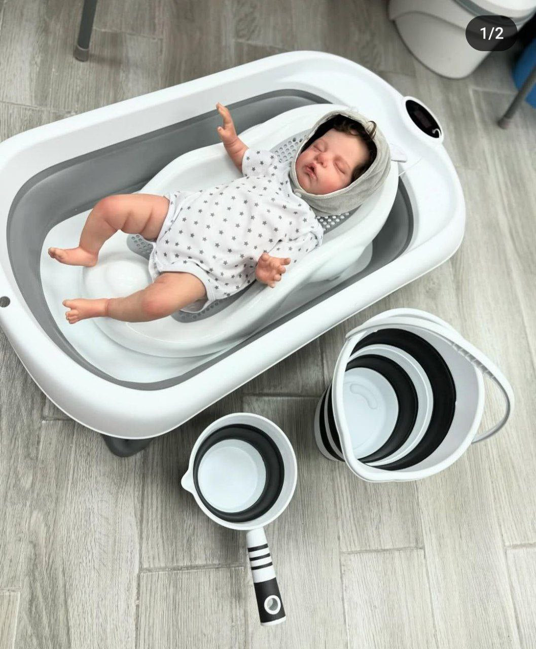 Ensemble baignoire pliable 4pcs Toimoys طقم بانيو قابل للطي 4قطع