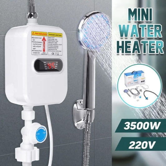 Mini chauffe-eau instantané électrique avec pommeau de douche سخان مياه كهربائي صغير فوري مع رأس دش