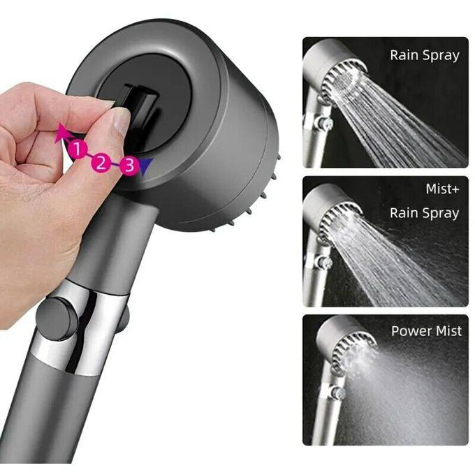 رشاشة دوش رأس دش عالي الضغط مع مرشح مدمج Pommeau de douche haute pression avec filtre intégré Turbocharged Shower Head