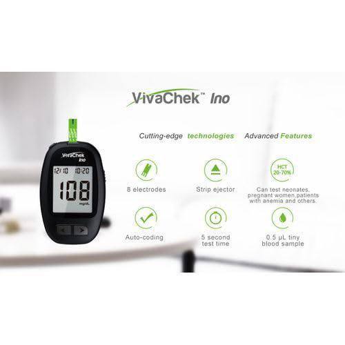 Vivacheck Ino Kit lecteur de Glycémie مجموعة قياس نسبة السكر في الدم