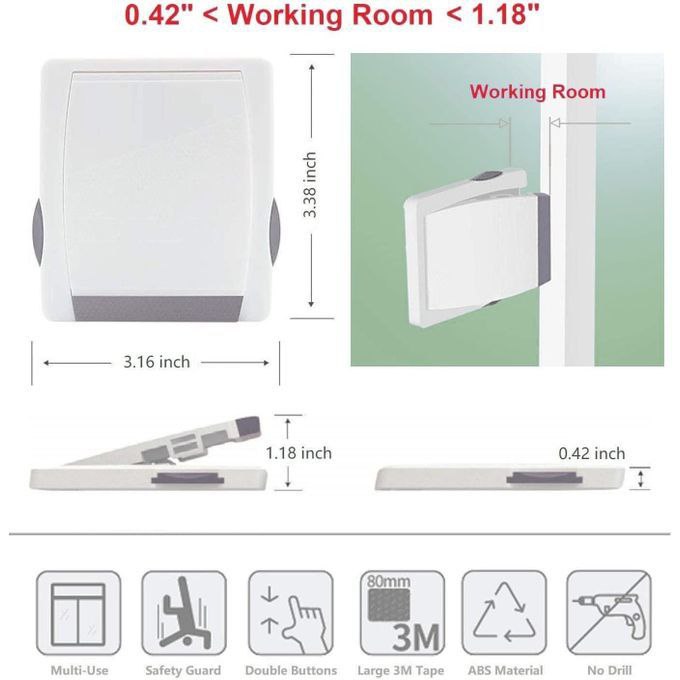 Verrou de sécurité pour portes et fenêtres MOBILE DOOR AND WINDOW LOCK قفل أمان للنوافذ والأبواب المنزلقة جهاز أمان للأطفال والرضع والأطفال الصغار