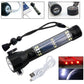 Solar Power Flashlight مصباح الأمان الشمسي القابل للشحن مصباح مزود بكاسر النوافذ