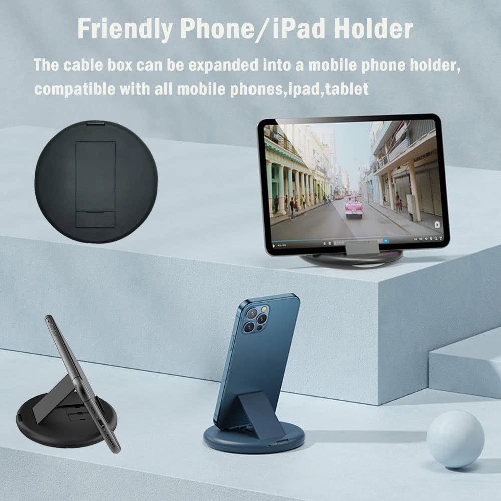 صندوق تخزين متعدد DaTa Cable Set 60W RC-190 USB Adapter Cable Conversion Storage Box