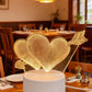 مصباح ثلاثي الأبعاد على شكل قلب من البليكسيجلاس Veilleuse Led 3D romantique  Lampe en forme de cœur 3D en plexiglas
