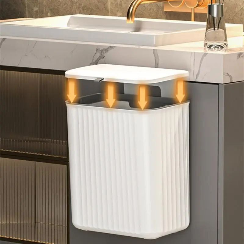 Poubelle murale avec couvercle, corbeille pour toilettes سلة مهملات مثبتة على الحائط مع غطا
