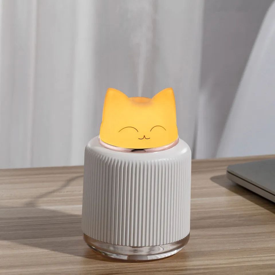 Humidificateurs de bureau portables pour animaux de compagnie, lampe de nuit LED