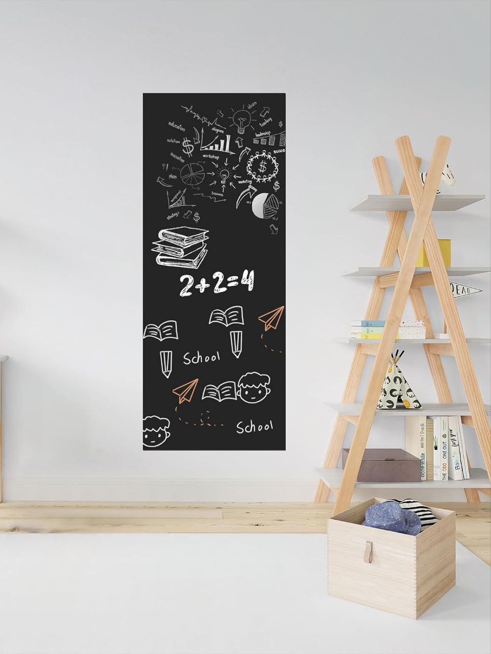 سبورة بيضاء لاصقة قابلة للمسح للمنزل والمكتب Tableau adhésif effaçable pour la maison et le bureau 200cmx45cm